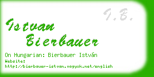 istvan bierbauer business card