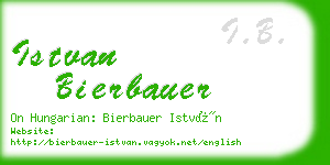 istvan bierbauer business card